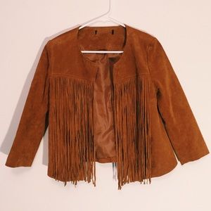 Real Suede Vintage Fringe Jacket